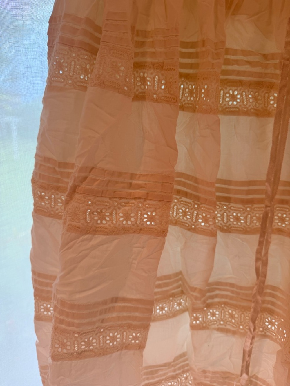 Christy Dawn Cream Eyelet Tiered Perla skirt - Picture 2 of 3